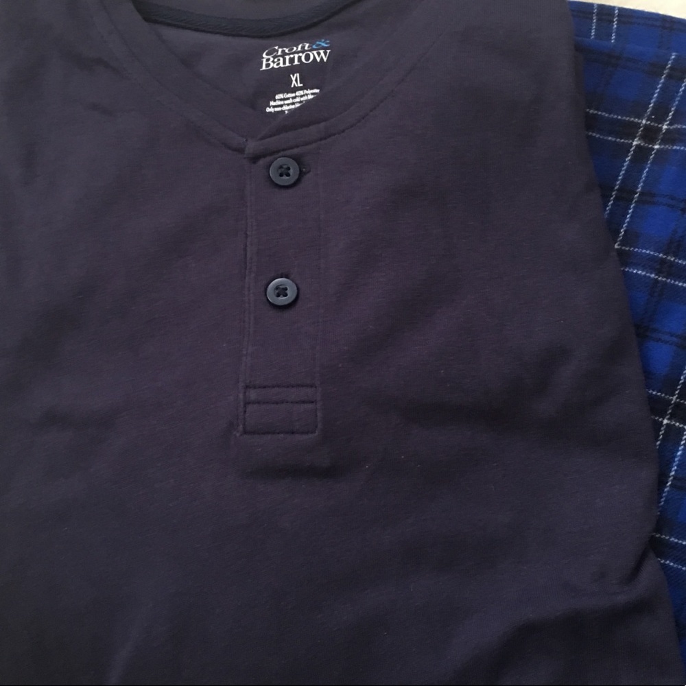 Men's Croft & Barrow Plaid Flannel Sleep Pants Set - Picture 3 of 4